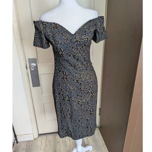 All that Jazz | Dresses | Vintage 9s All That Jazz Emerald Green Lace Long  Sleeve Midi Dress Womens | Poshmark
